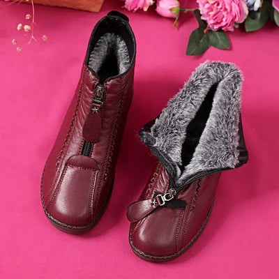 Lorencia™ - Natural leather winter boots with warm lining and non-slip sole