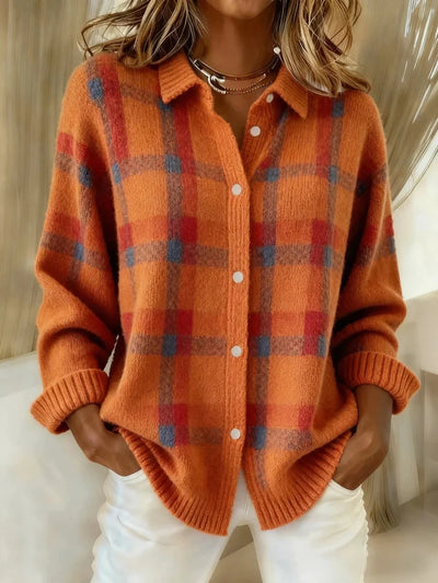 Francesca™ | Retro Cheque Sweater