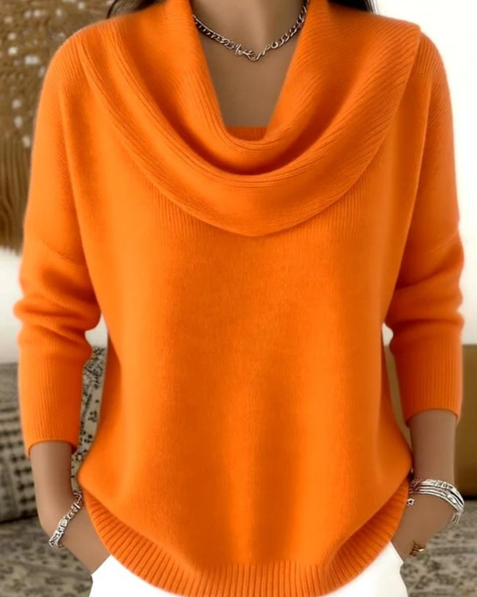 JOCELYN™ | Cozy Ruffled-neck Sweater