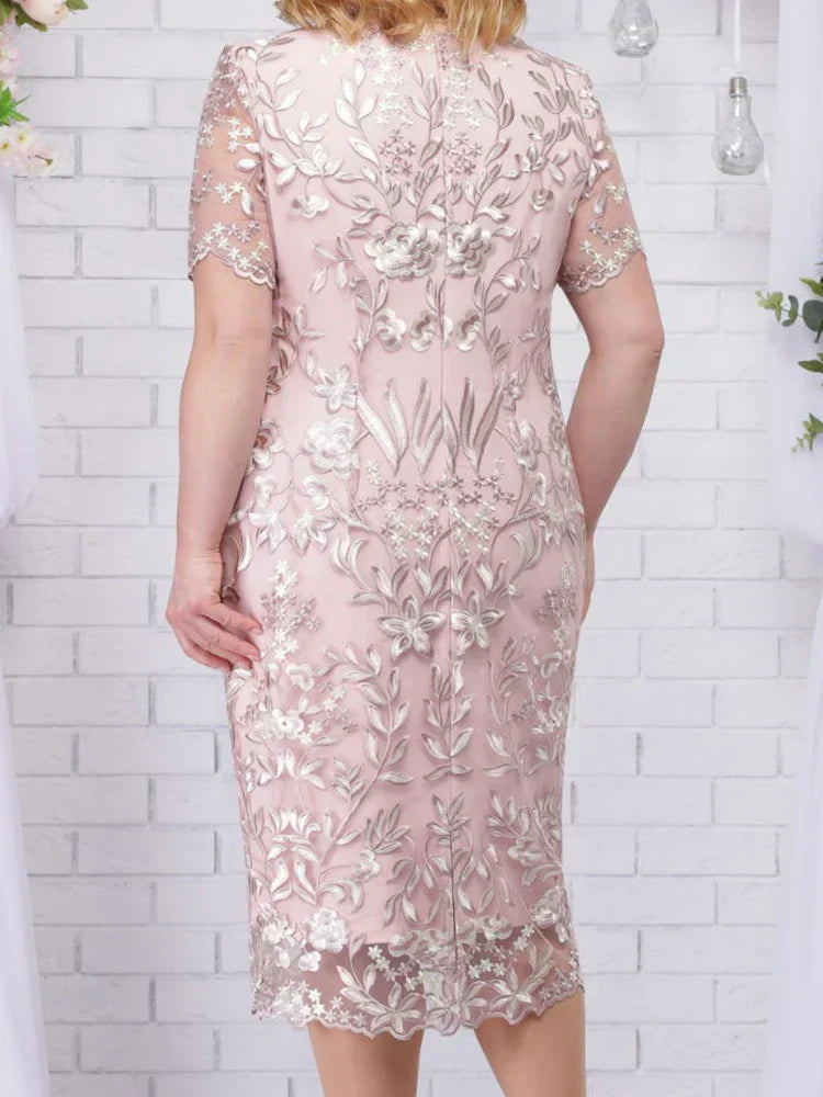 Amy - Elegant Dress With Floral Lace