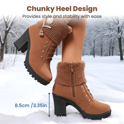 NORDICA™ | Thick Warm Chunky Heel Boots