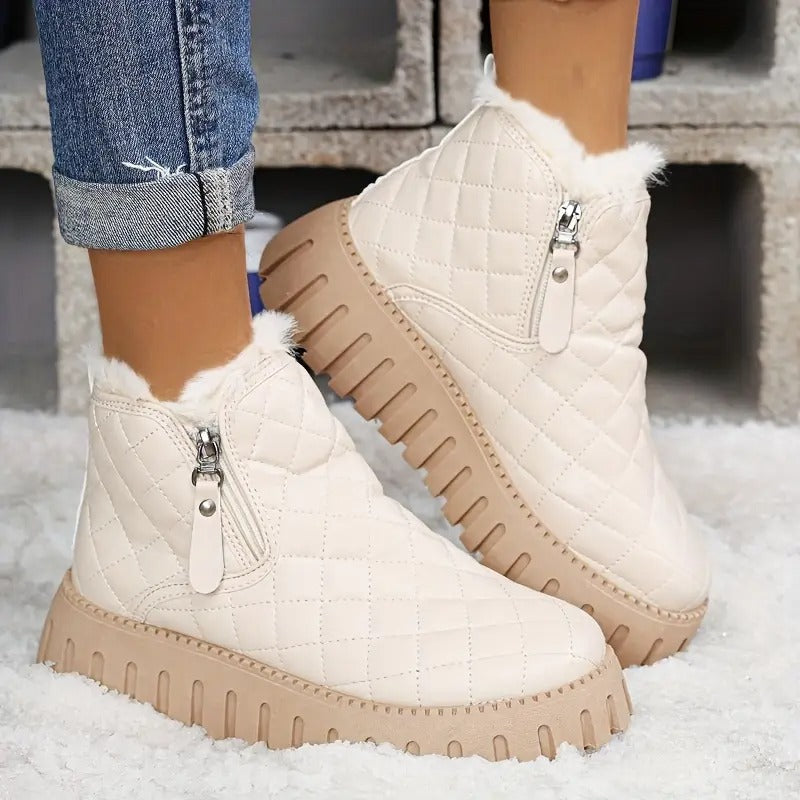 Riviana - Women's leather winter boots with orthopedic support